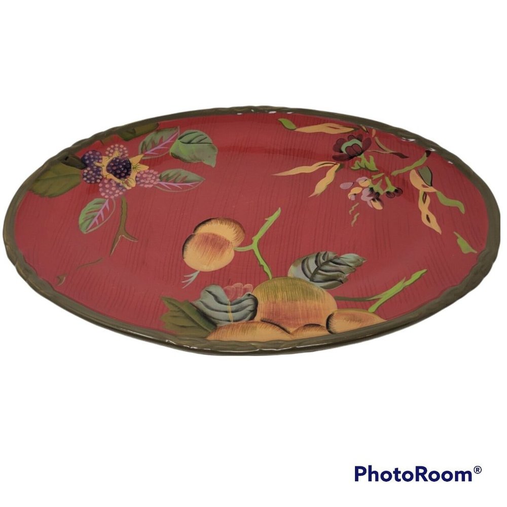 TRACY PORTER Octavia Hill Garden 15" Oval Serving Platter NEW w/TAG